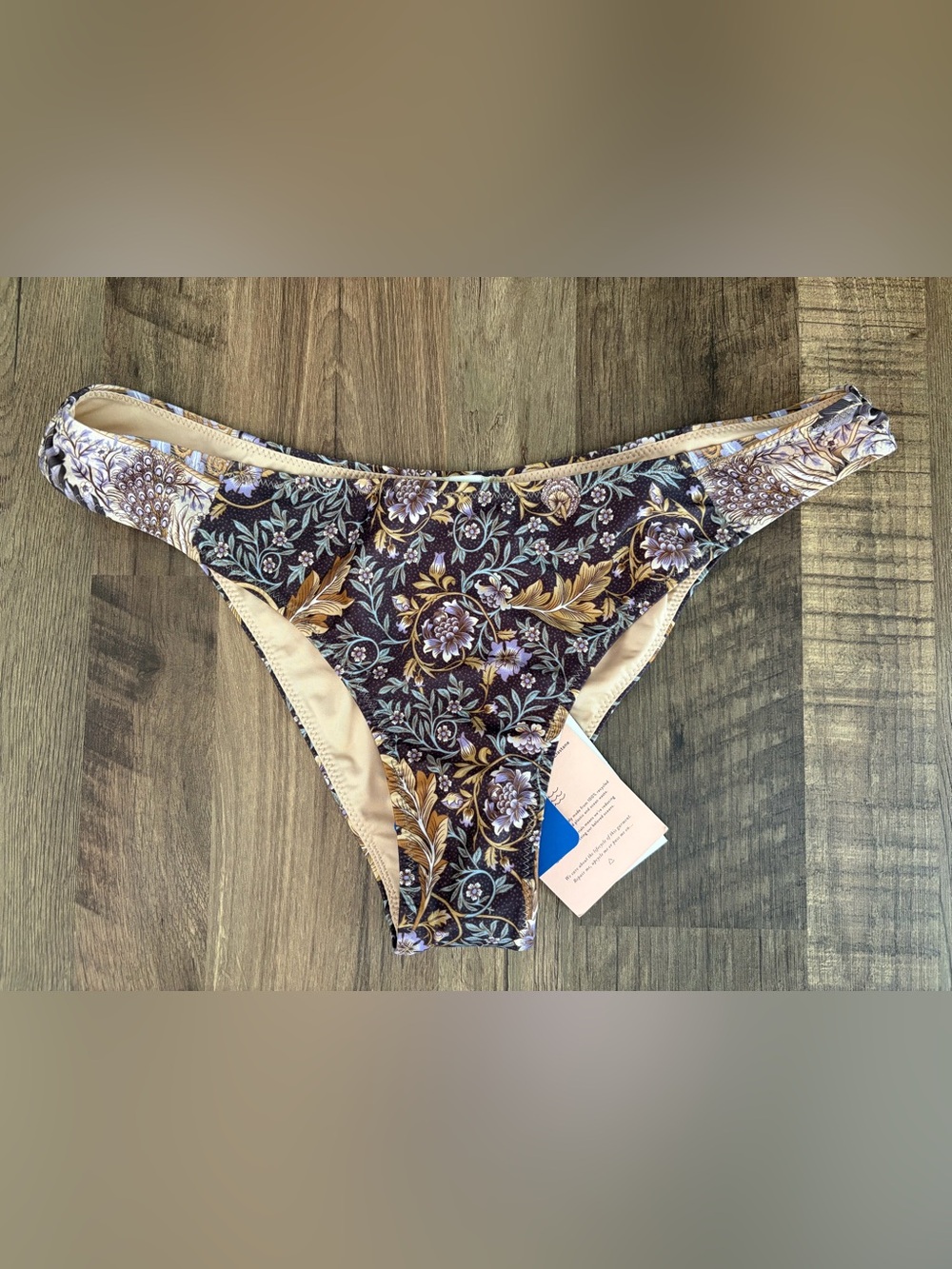 Spell Oasis High Cut Floral Bikini Bottoms in Nightshade